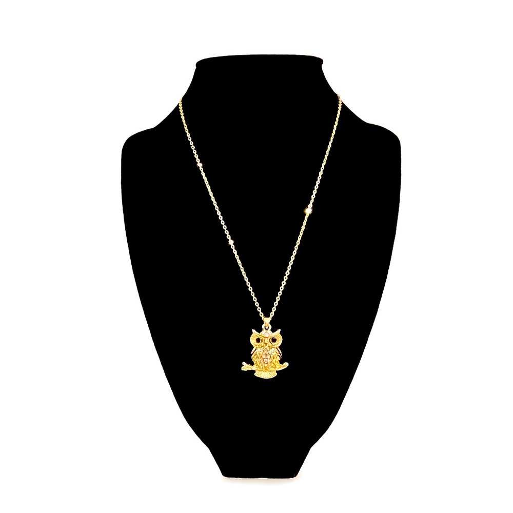 AMRITA SINGH Tammy Owl Pendant & Necklace w/ Austrian Crystals NKC-9921
